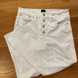 J. Crew white denim. High rise vintage straight. Size 29